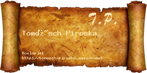 Tomásch Piroska névjegykártya