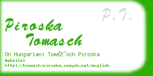 piroska tomasch business card